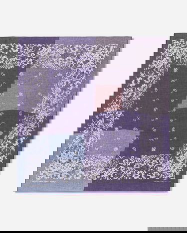 Šál KAPITAL Selvedge Bandana with Garden Patchwork Print Fialová | EK-1633BA PURPLE, 3