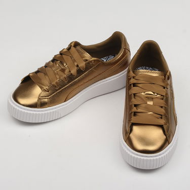 Tenisky a topánky Puma Basket Platform Luxe Wn's ermine - ermine Metalická | 366687 02, 2