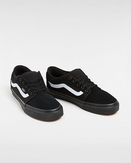Tenisky a topánky Vans Chukka Low Sidestripe Shoes (black/black/whi) Unisex White, Size 2.5 Čierna | VN0A5KQZB8C, 1