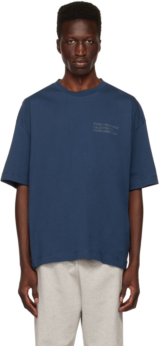 Tričko Études Études Spirit Peripherie T-Shirt Modrá | E23MM137A01043, 0