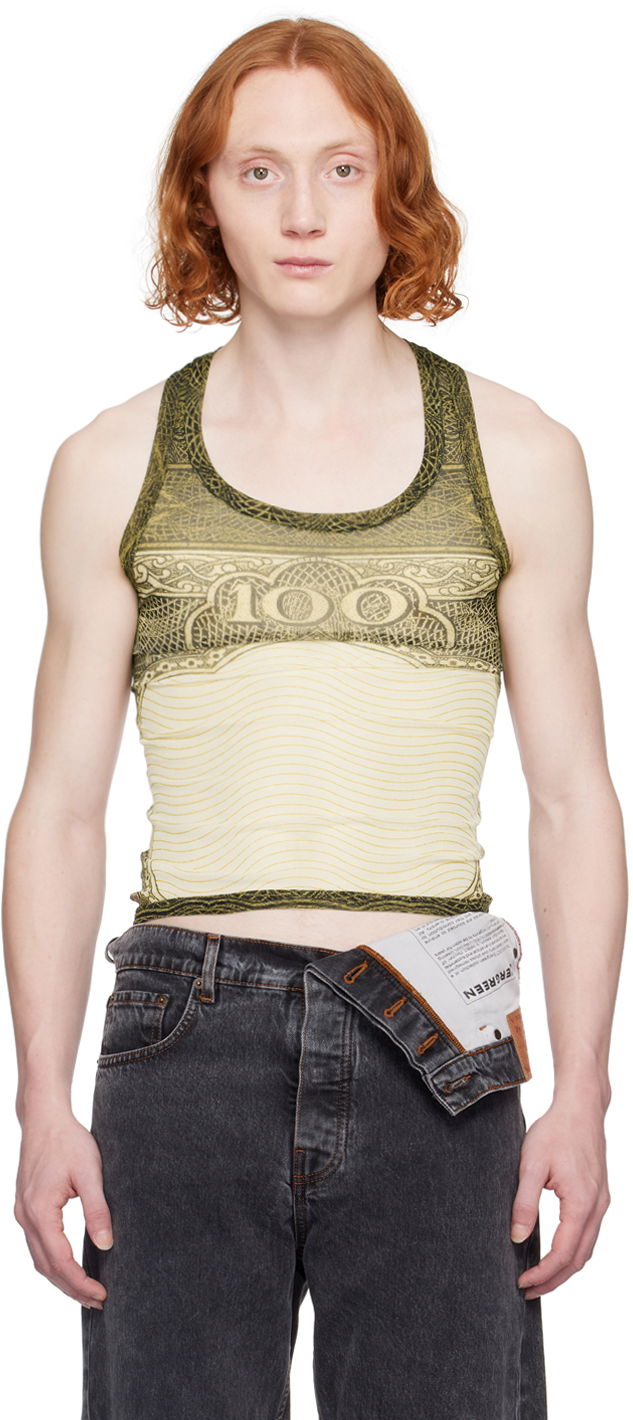 Tielko Jean Paul Gaultier Jean Paul Gaultier Sheer Tank Top Žltá | 24/25-U-DB025-T515-400300156, 0