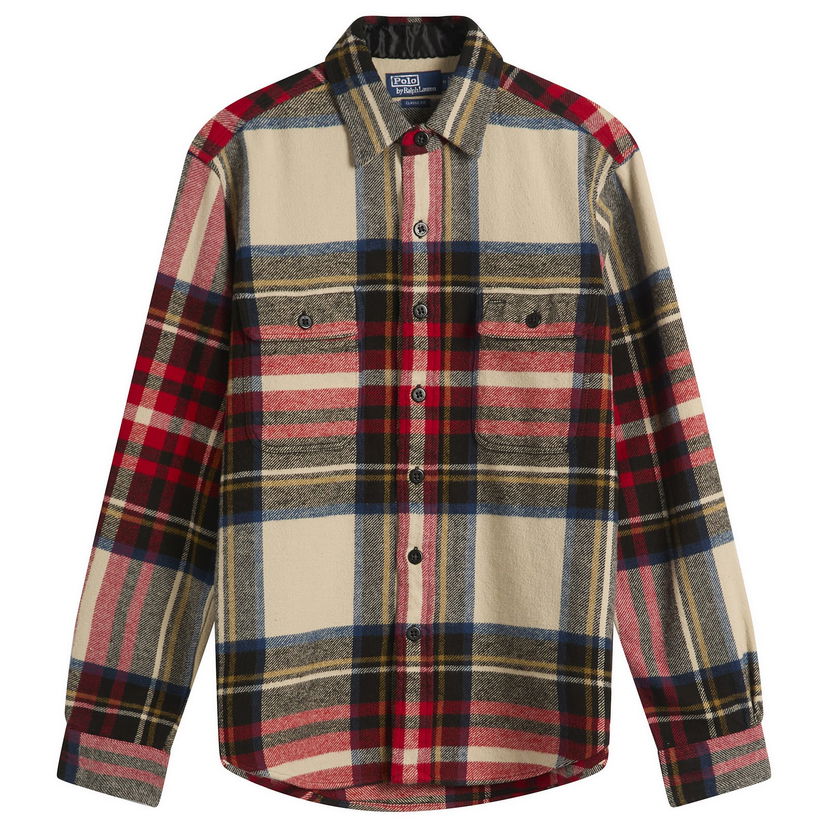 Košeľa Polo by Ralph Lauren Ralph Lauren Polo Flannel Check Classic Fit Overshirt Size Large Rôznofarebný | 710981126001-NAT