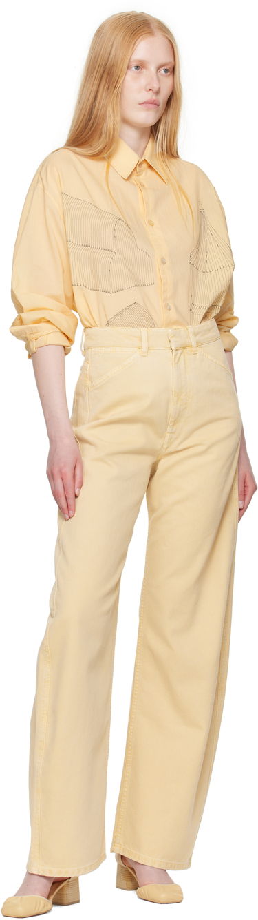 Džínsy LEMAIRE LEMAIRE High Waisted Curved Jeans Žltá | PA1052 LD1045, 3
