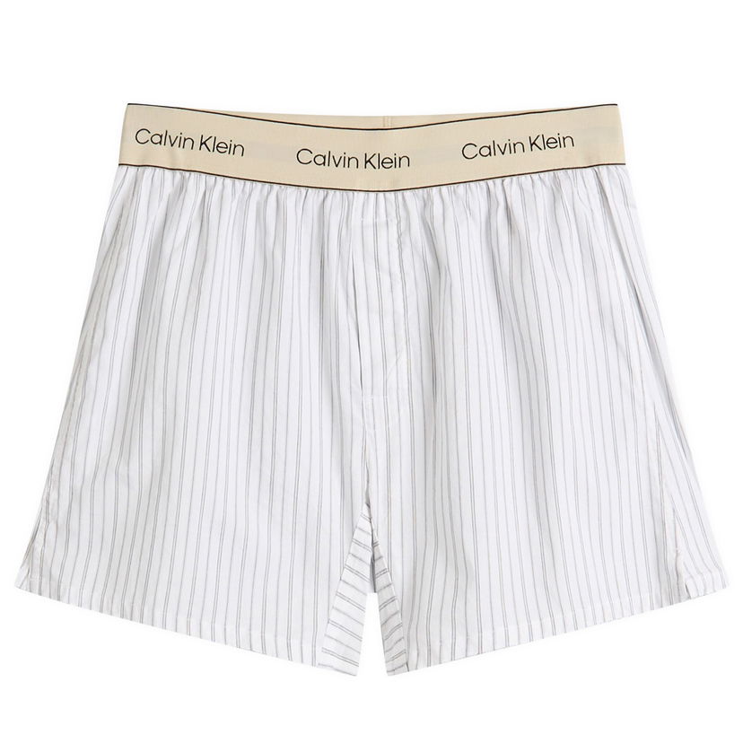 Boxerky CALVIN KLEIN Calvin Klein Cotton Poplin Trad Boxer Shorts, Size Large Biela | LV00NM2945ZEW