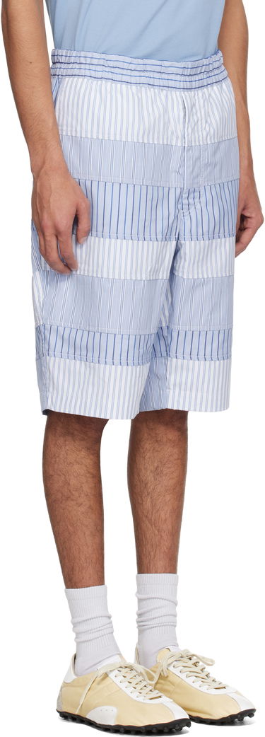 Šortky Comme des Garçons Comme des Garçons Shirt Yarn Dyed Stripe Poplin Shorts Modrá | FO-P004-051, 1