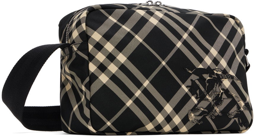 Taška cez rameno Burberry Burberry Check Crossbody Bag Čierna | 8092017, 1