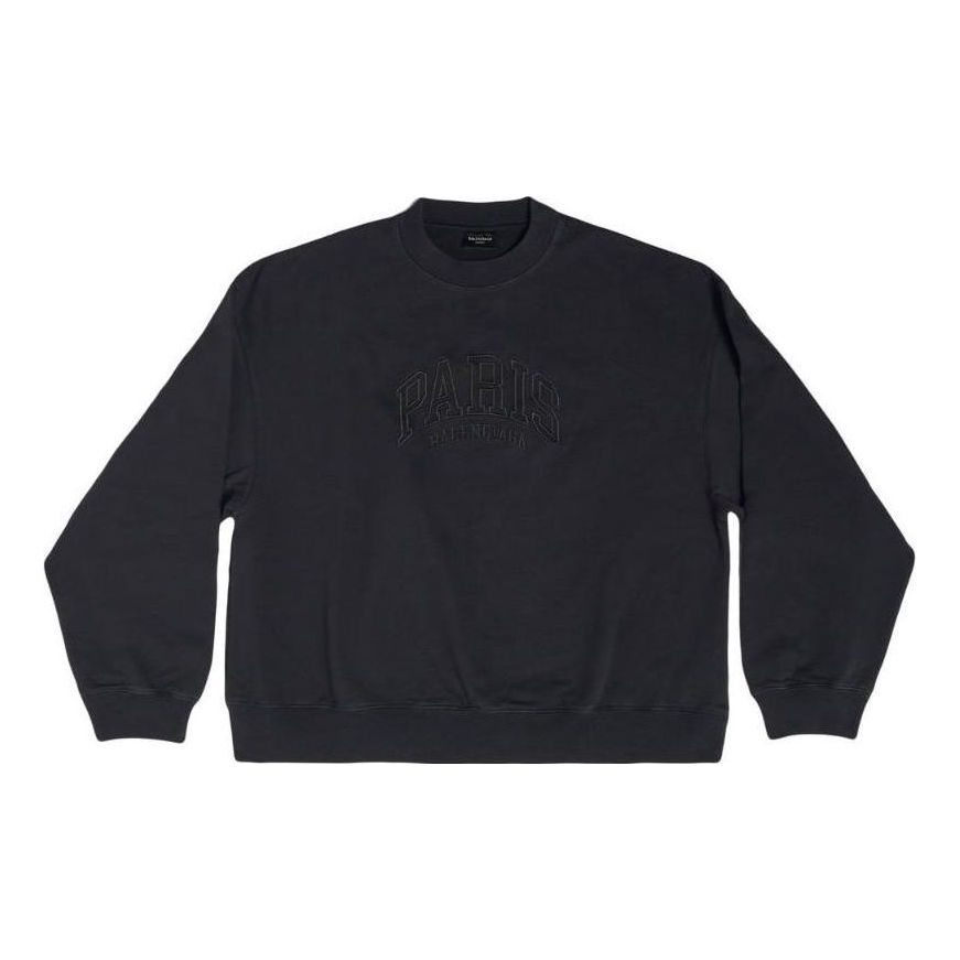 Mikina Balenciaga Embroidered Logo Sweatshirt Čierna | 697869TLVL81000, 0