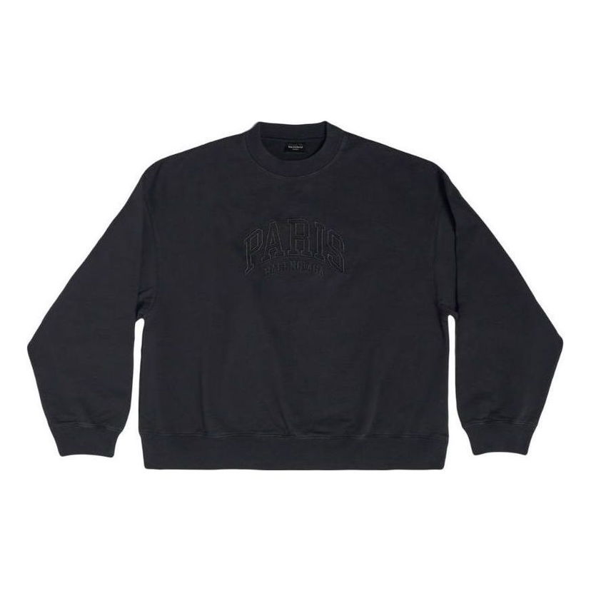 Mikina Balenciaga Embroidered Logo Sweatshirt Čierna | 697869TLVL81000