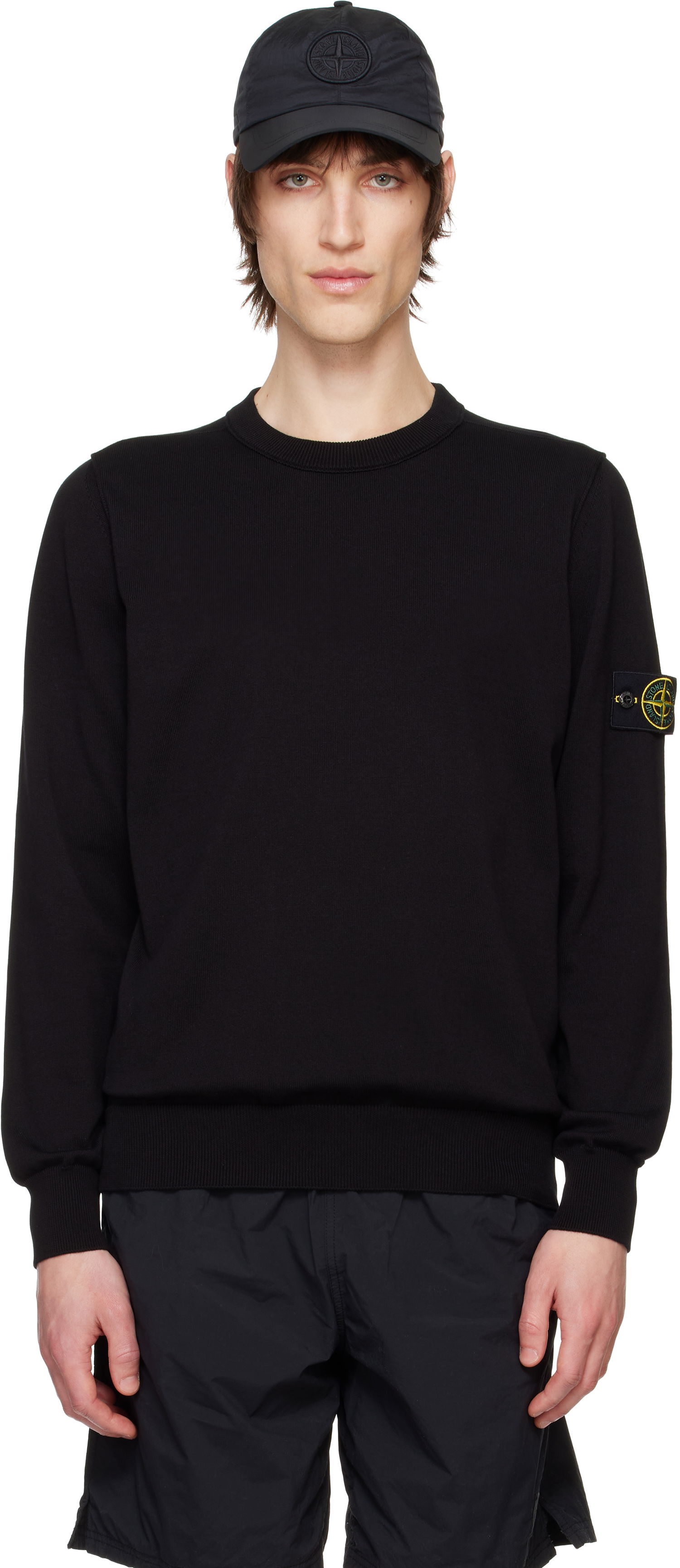 Sveter Stone Island Stone Island Organic Cotton Crewneck Sweater Čierna | K1S15 5100053 S00B2, 0