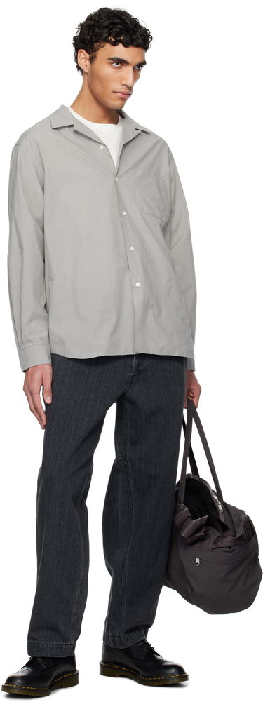 Košeľa NANAMICA nanamica Open Collar End-on-End Shirt Šedá | S25SG063U, 3