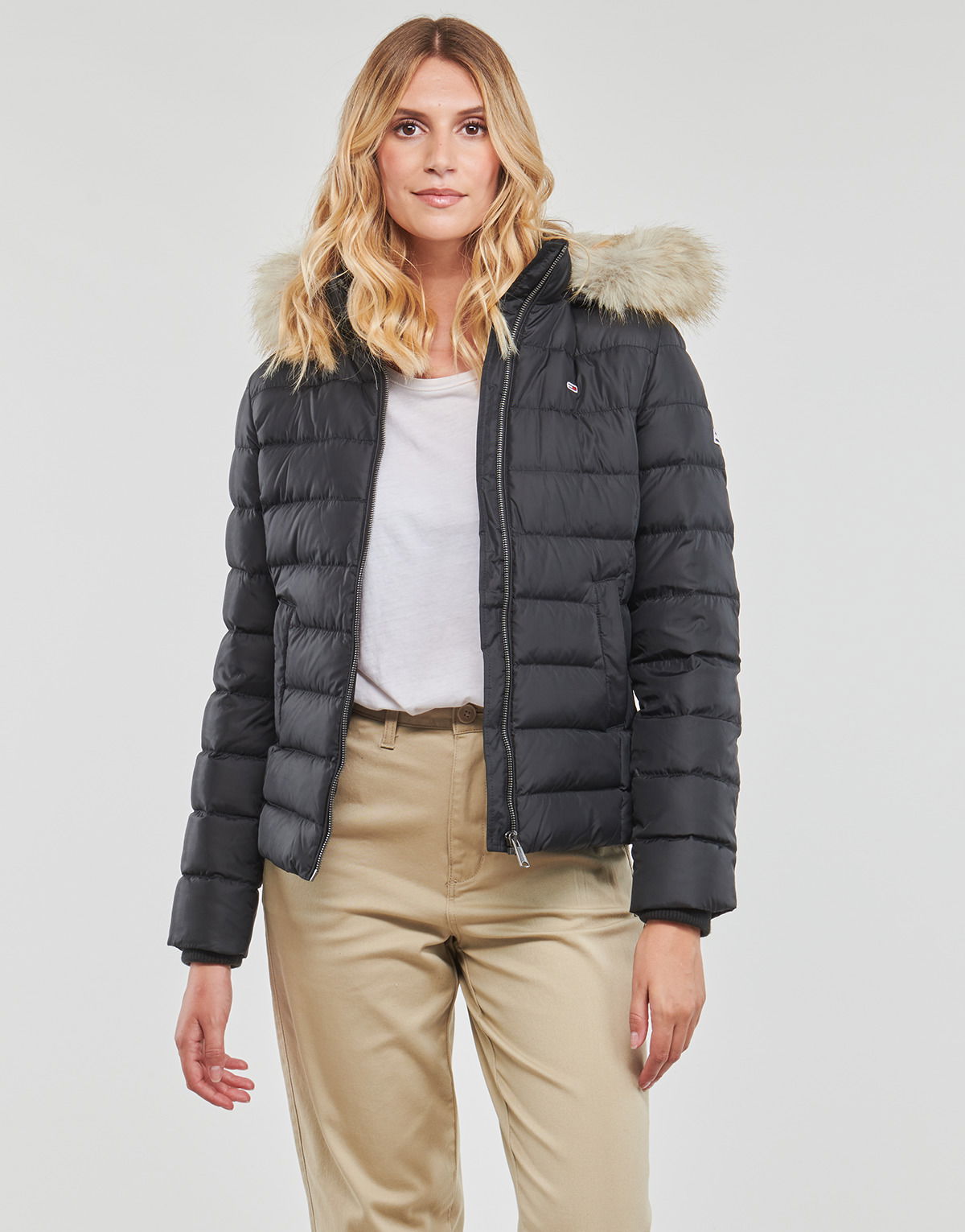 BASIC HOODED DOWN JACKET