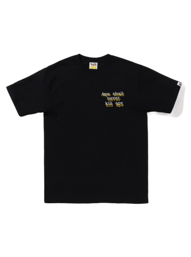 Tričko BAPE Graffiti Check Ape Head Tee Čierna | 1I80-110-055
