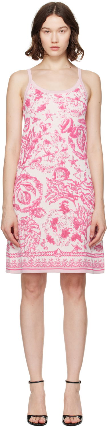 Šaty Versace Versace Underwater Barocco A-Line Knit Minidress Ružová | 1020361_1A14732, 0