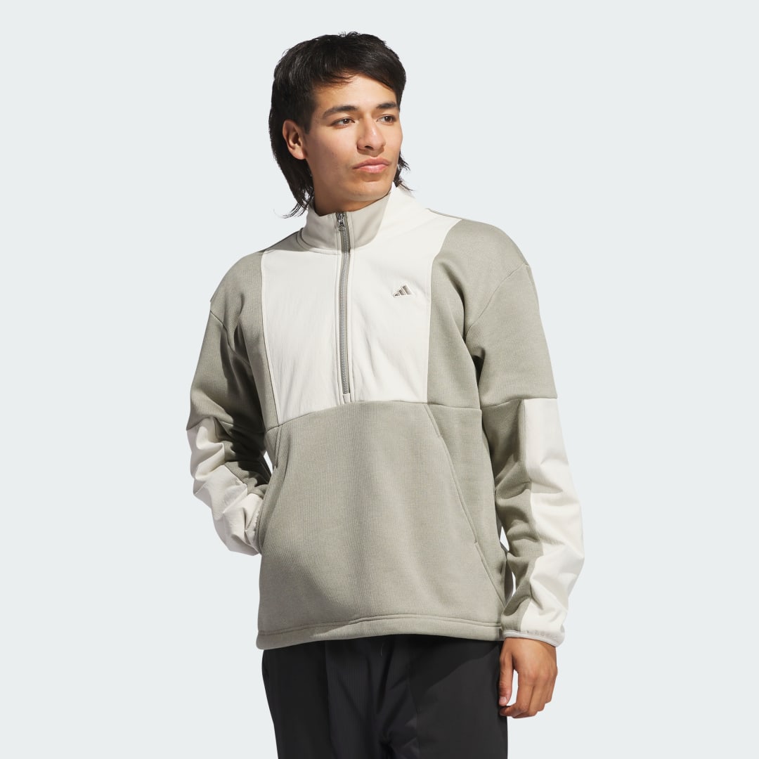 Mikina adidas Performance Go-to Dwr Hybrid Half Zip Sweatshirt Zelené | IL0575, 0