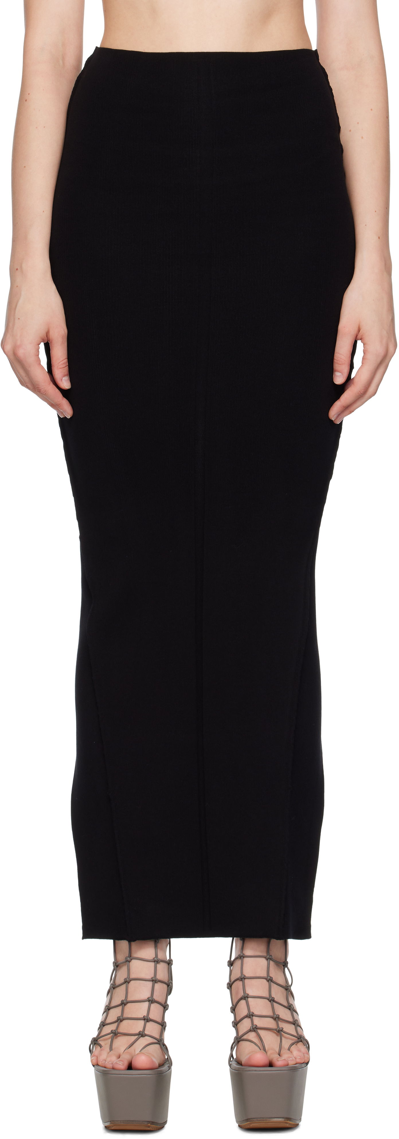 Sukňa Rick Owens Rick Owens Concordians Pillar Maxi Skirt Čierna | RP02E4695 KST, 0