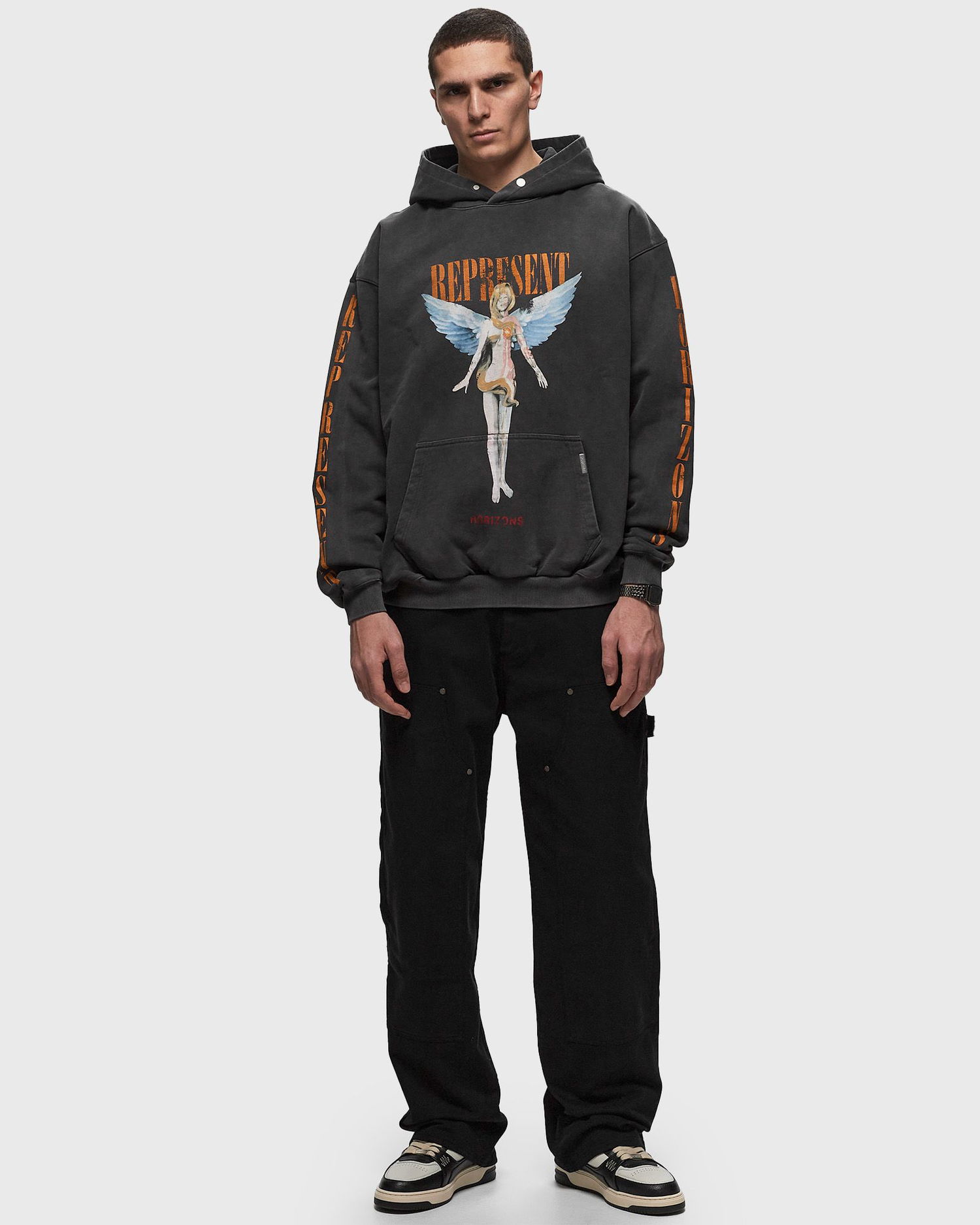 Mikina Represent Clo Represent REBORN HOODIE Hnedá | MLM435-444, 1
