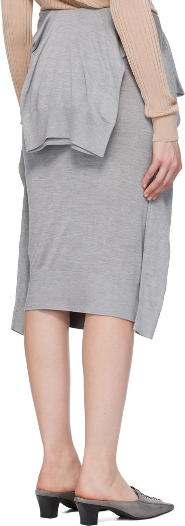 Sukňa Acne Studios Acne Studios Layered Midi Skirt Šedá | AF0527-, 2
