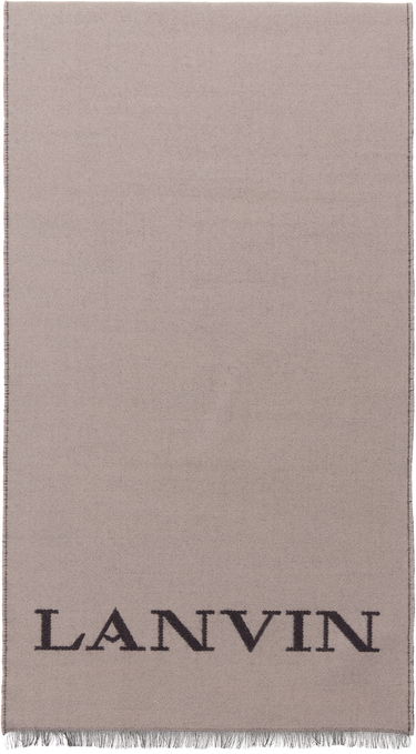 Šál LANVIN Lanvin Logo Woven Scarf Béžová | 6L3518 J6060, 0