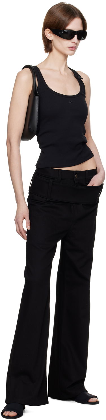 Tielko Courrèges Courrèges 90's Rib Tank Top Čierna | 125JDE123JS0194, 3