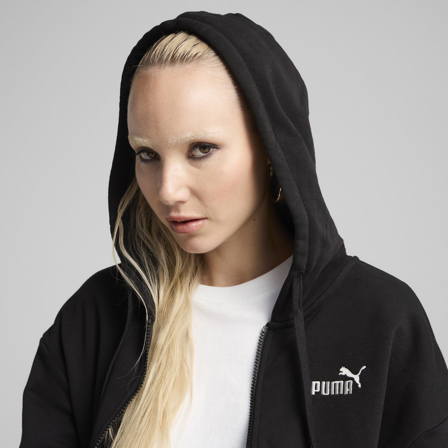 Mikina Puma ESS Small No. 1 Logo Comfort Full Zip Hoodie Čierna | 682410_01, 1
