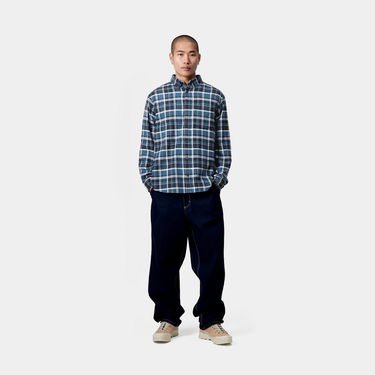 Košeľa Carhartt WIP Carhartt WIP Fendrick Long Sleeve Shirt Modrá | I034382_6, 2