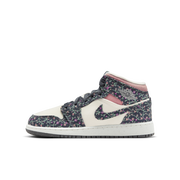Air Jordan 1 Mid SE "Floral Canvas" GS