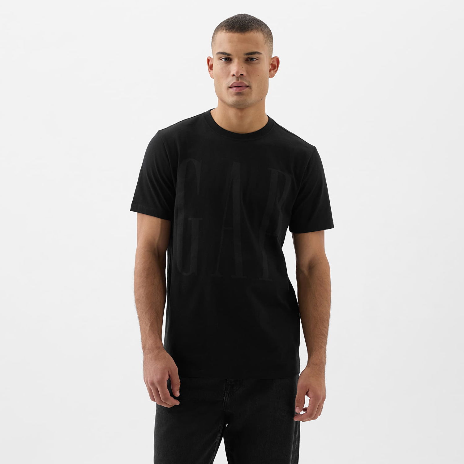 Tričko GAP Logo Tee True Black V2 Čierna | 866774-00, 0