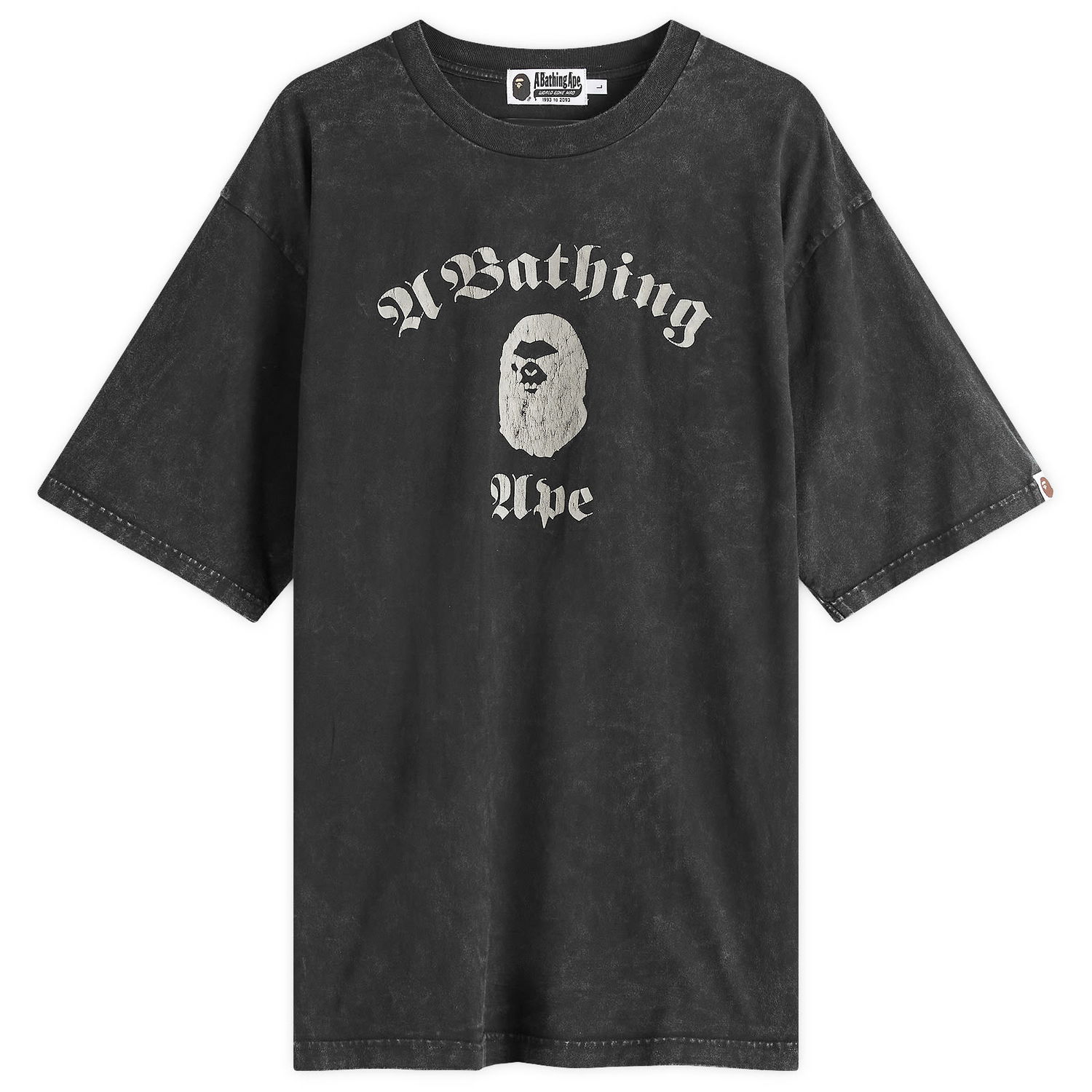 Tričko BAPE A Bathing Ape Over Dye T-Shirt Čierna | 001CSK301009M-BLK, 0