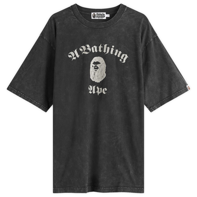 Tričko BAPE A Bathing Ape Over Dye T-Shirt Čierna | 001CSK301009M-BLK