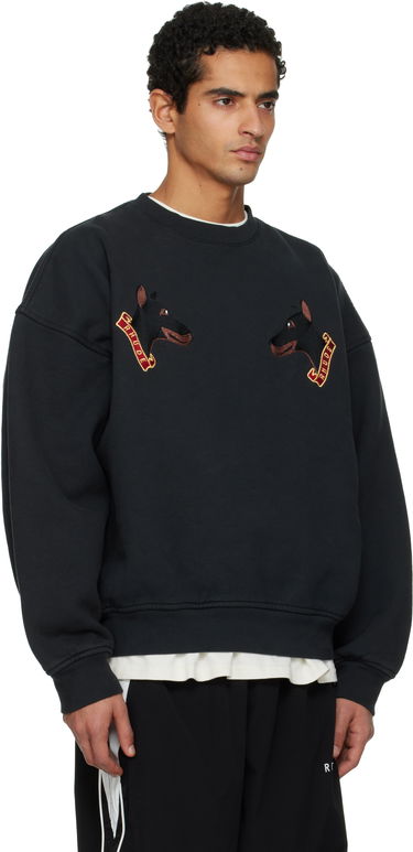 Mikina Rhude London Hound Crewneck Sweatshirt Čierna | RHPF25ST01012, 1