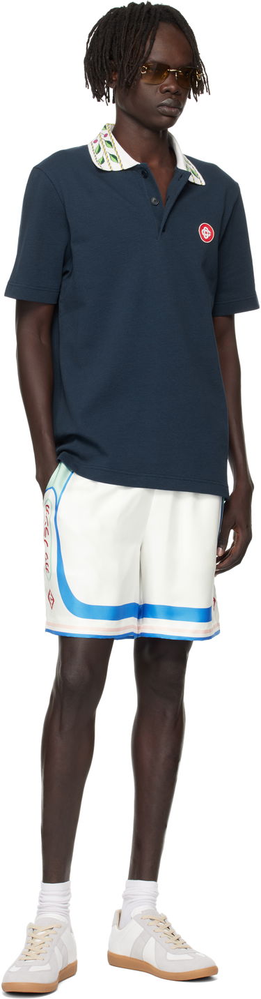 Šortky Casablanca Casablanca Fuji Dream Silk Shorts Biela | MPF25-TR-012-04, 3