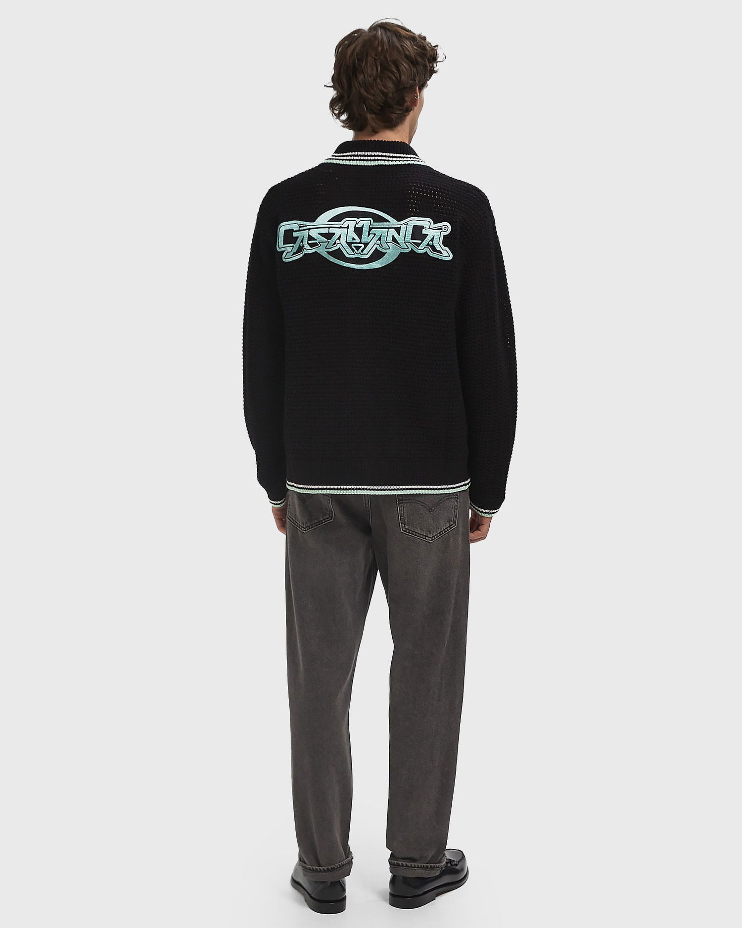 Sveter Casablanca Crochet Knit Cardigan Čierna | M-AW25-KW-1160-01, 1