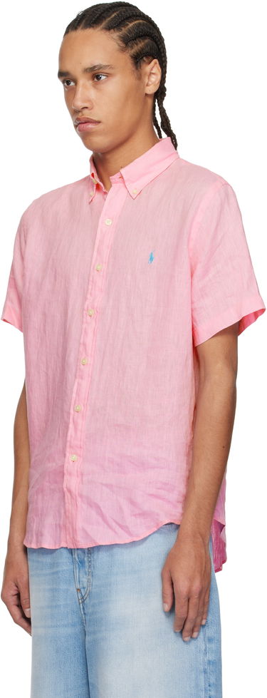 Košeľa Polo by Ralph Lauren Ralph Lauren Classic Fit Linen Camp Shirt Ružová | 710966293006, 3