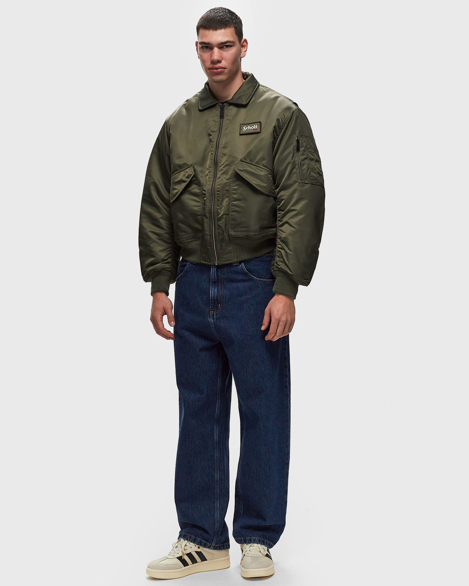 Bomber bunda Schott NYC Bomber Jacket Green Zelené | 21090RS-ARMY-KAKI, 1