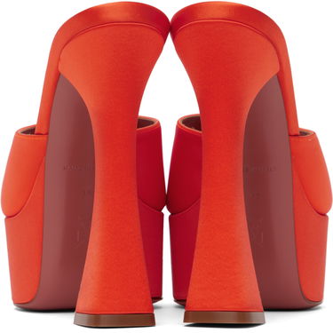 Starostlivosť o obuv Amina Muaddi Amina Muaddi Dalida Heeled Satin Platform Sandals Oranžová | DALIDA SANDAL PLATEAU SATIN, 1