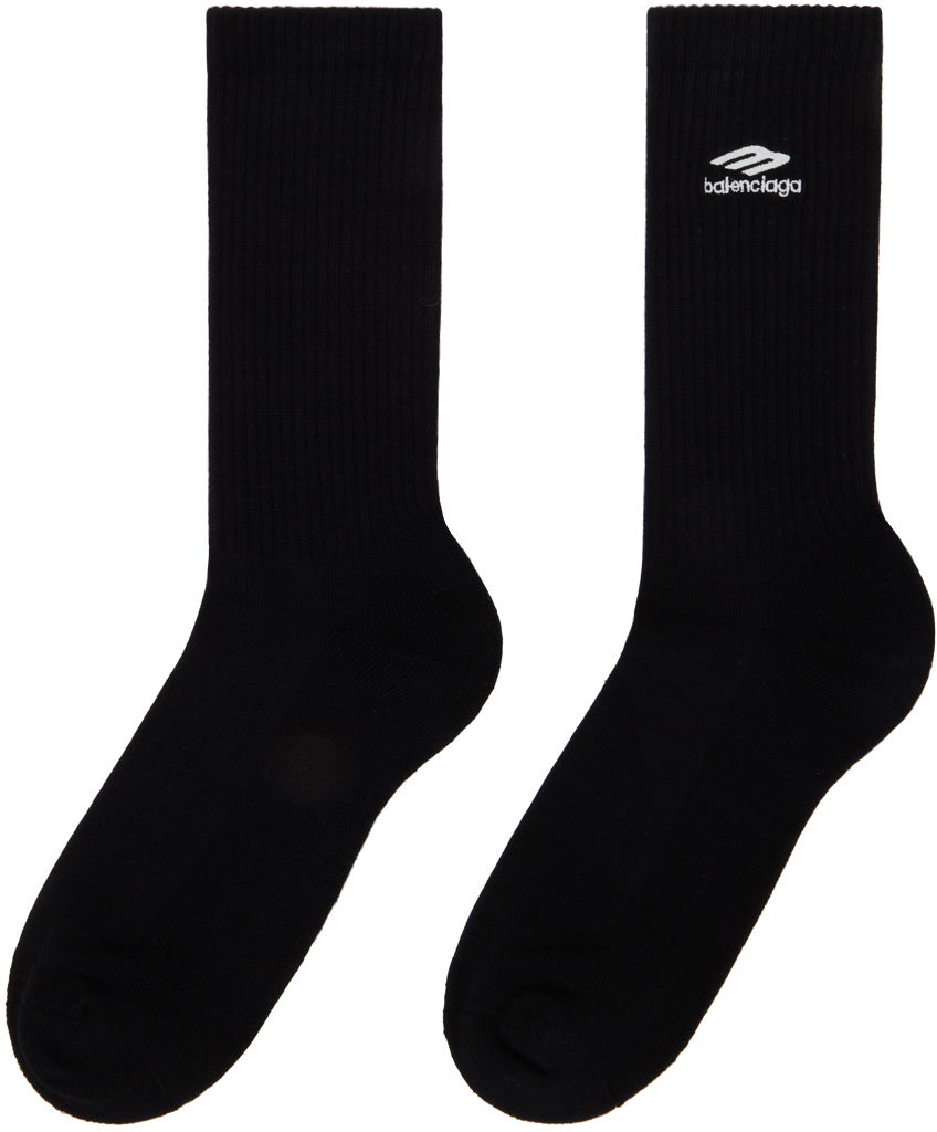 Ponožky Balenciaga 3B Sports Icon Socks Čierna | 767067-4D7B6-1077, 1