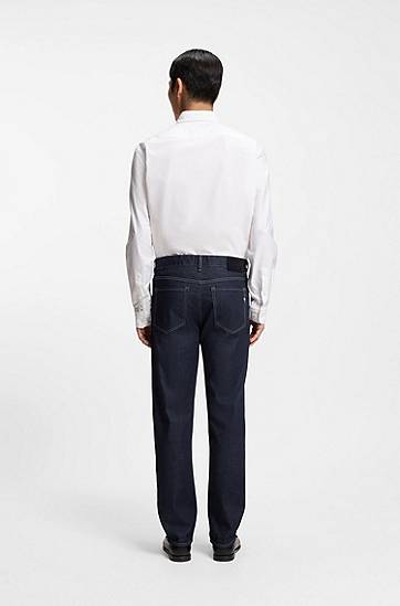 Džínsy BOSS Straight-fit jeans in stretch denim Modrá | 50556182, 1