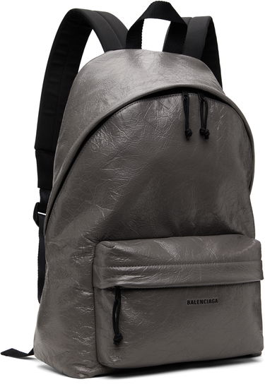 Batoh Balenciaga Explorer Leather Backpack Šedá | 5032211VG071404, 1