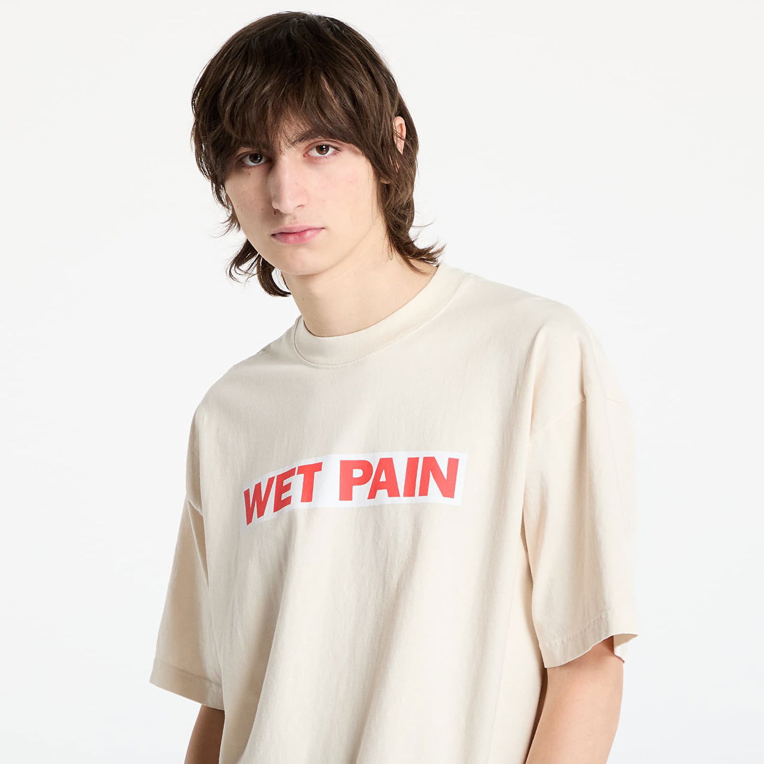 Tričko Pleasures PLEASURES Wet Pain T-Shirt Béžová | P25SP066 CREAM, 1