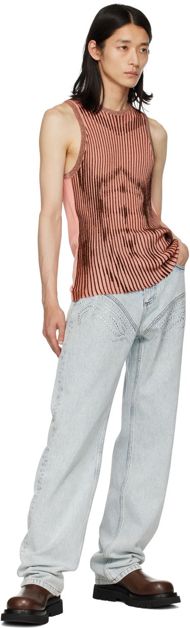 Tielko Jean Paul Gaultier Jean Paul Gaultier Metallic Ribbed Tank Top Ružová | 23/12-H-TO059-M045-2160, 3