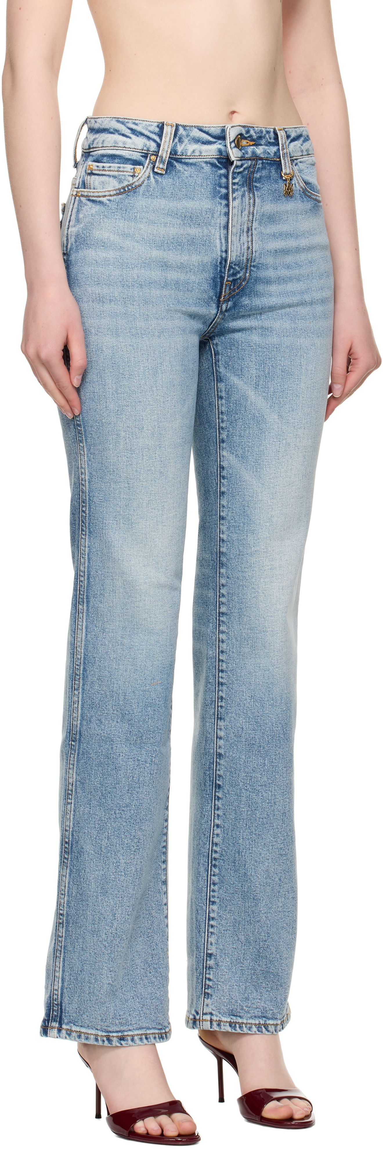 Džínsy AMIRI AMIRI Slim Fit Jeans Modrá | AWDNSM1003, 1