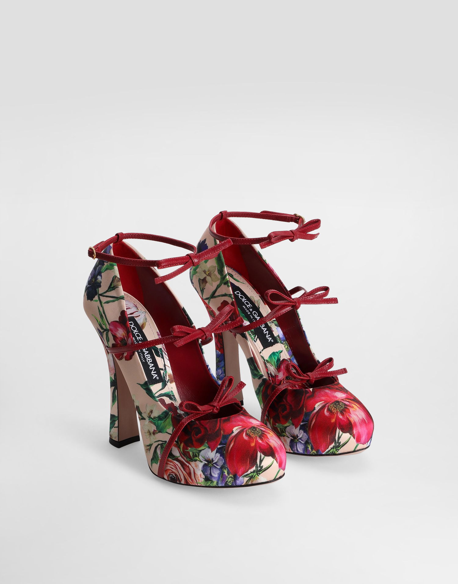 Doplnky Dolce & Gabbana Dolce & Gabbana Floral Print Satin Slingback Pumps Rôznofarebný | CD1944A9Q72H25PR, 1