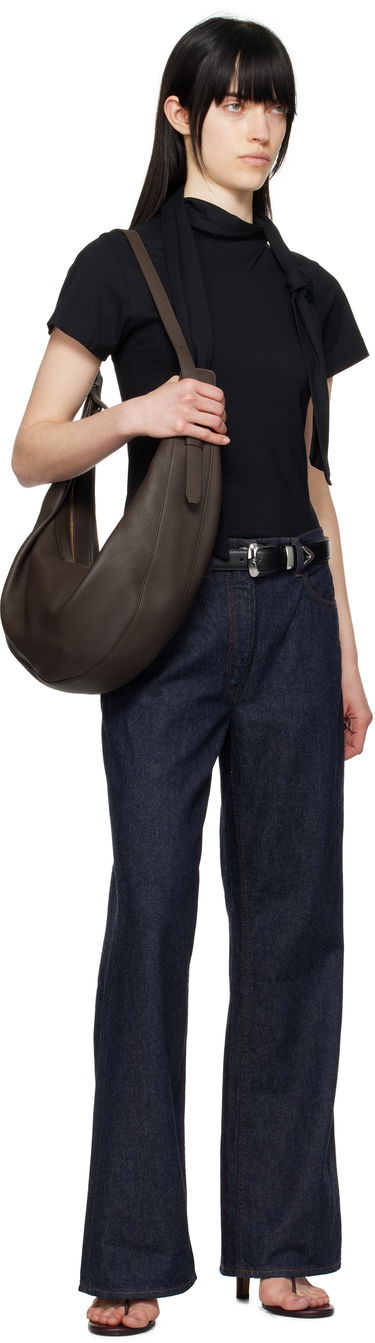 Taška cez rameno Khaite KHAITE Augustina Leather Shoulder Bag Hnedá | H6014-914, 3