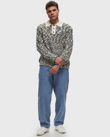 Sveter OBEY Multicolored Knit Polo Sweater Modrá | 151000096-GYM, 1