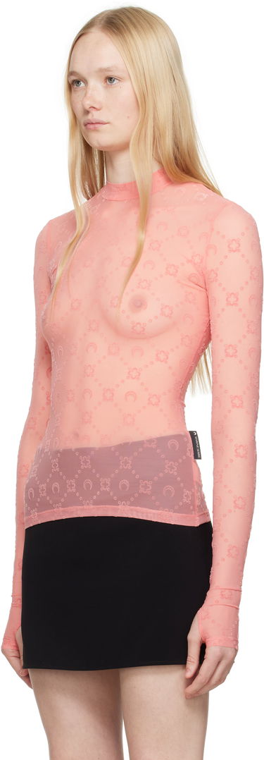 Tričko Marine Serre Monogram Mesh Highneck Top Šedá | WTO388A CJER0005, 3