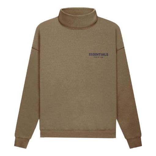 Sveter Fear of God Essentials FW21 Pullover Mock Neck Sweatshirt Hnedá | FOG-FW21-011