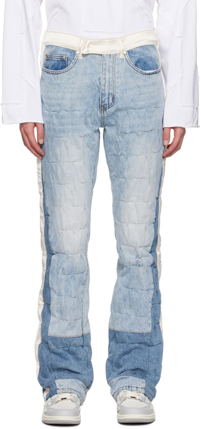 Džínsy Who Decides War Gathered Tuxedo Jeans Modrá | 1120710008SS24