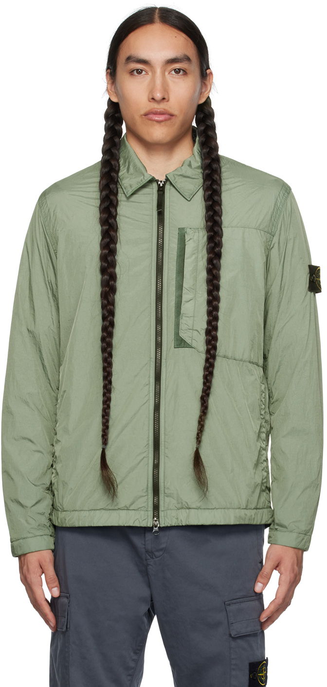 Bunda Stone Island Crinkled Zelené | 791510723, 0