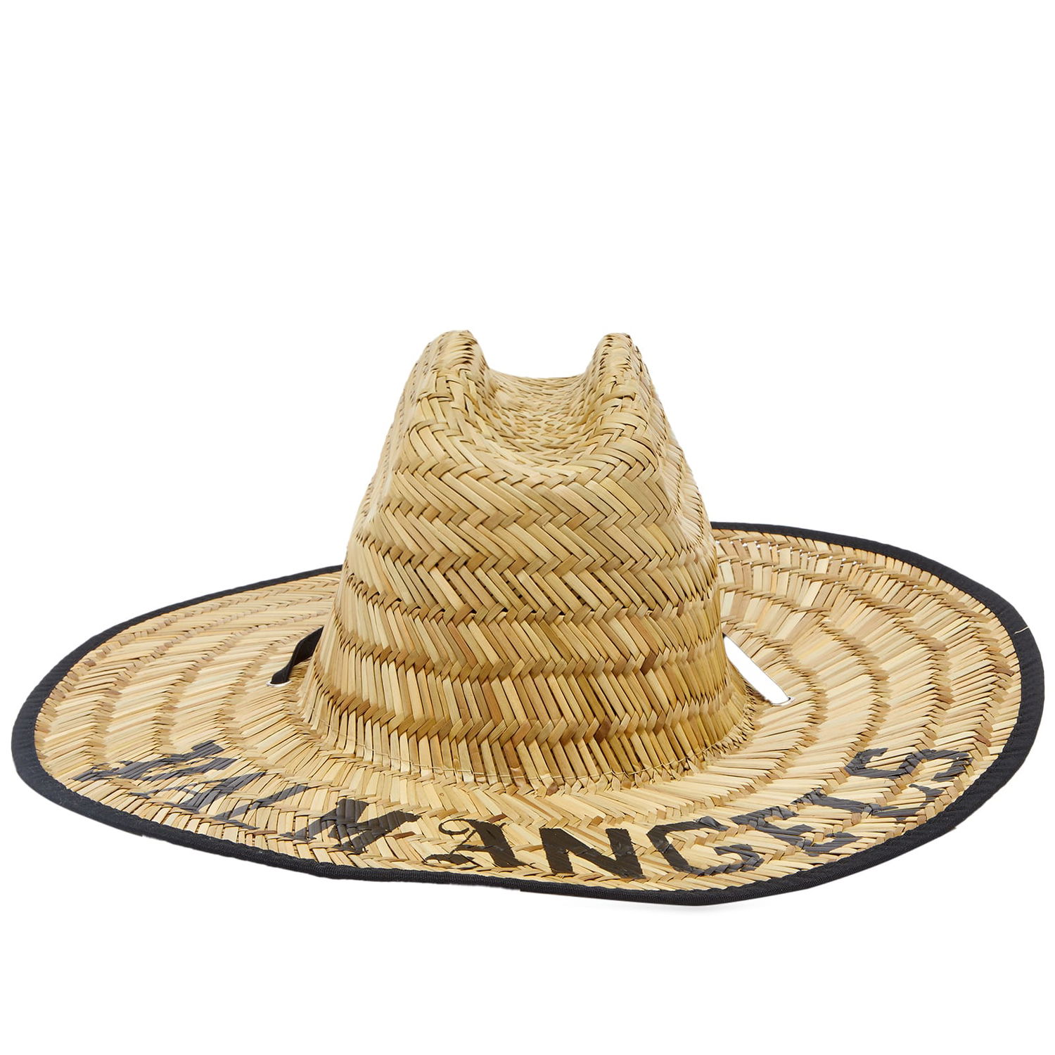 Klobúk Palm Angels Rafia Logo Bucket Hat Béžová | PWLA028S23MAT0016110, 0