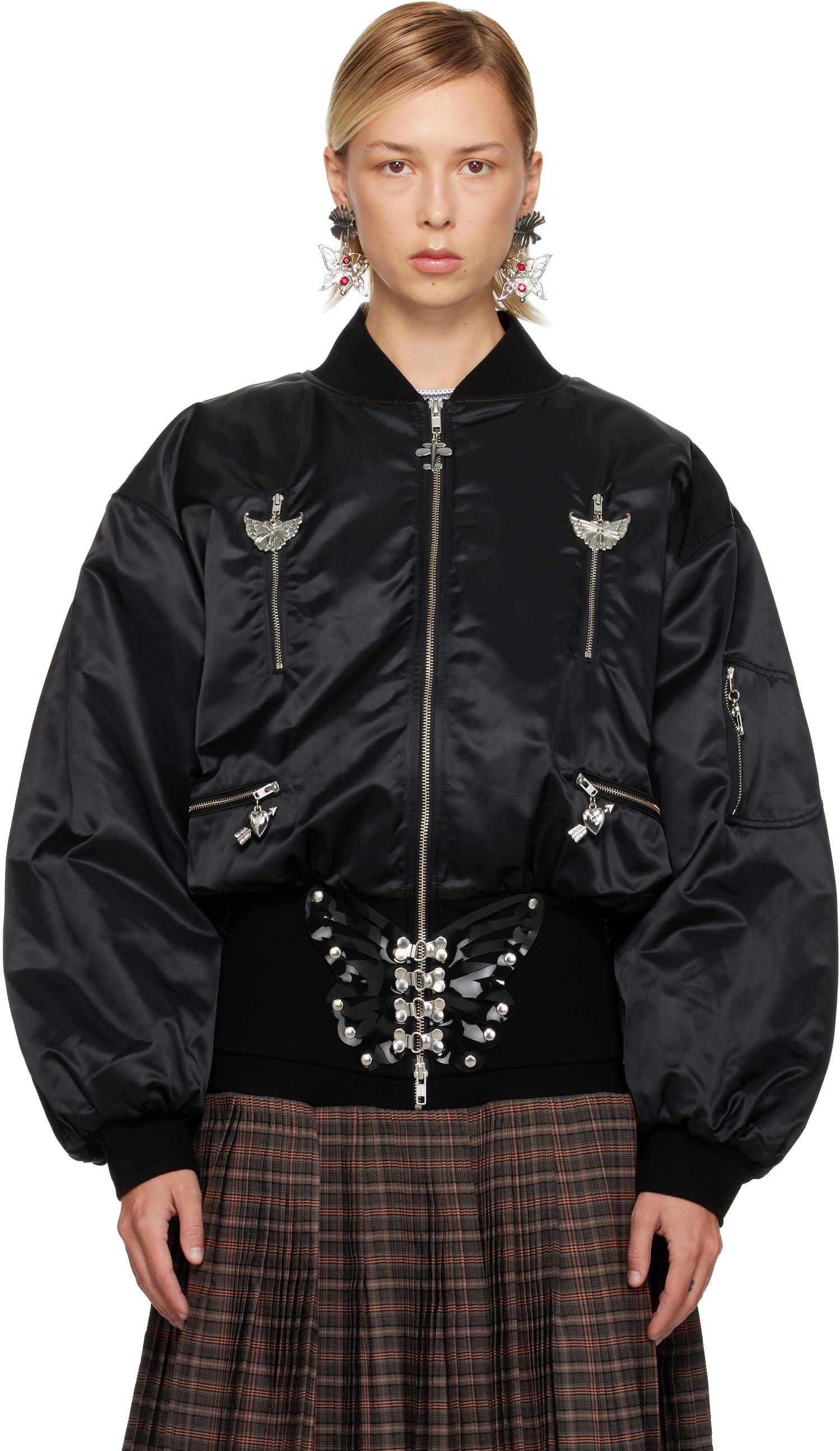 Bomber bunda Chopova Lowena Chopova Lowena Glide Bomber Jacket Čierna | 5325, 0